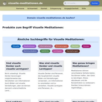 Screenshot visuelle-meditationen.de