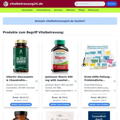 Screenshot vitalbetreuung24.de