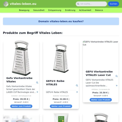 Screenshot vitales-leben.eu