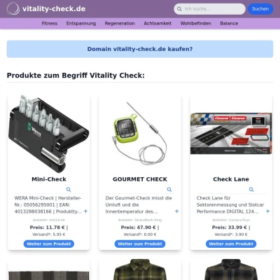 Screenshot vitality-check.de
