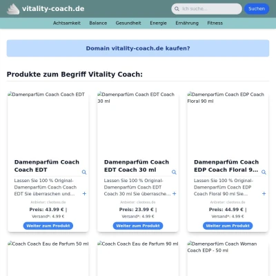 Screenshot vitality-coach.de