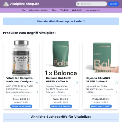 Screenshot vitalpilze-shop.de