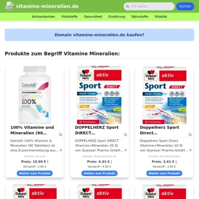 Screenshot vitamine-mineralien.de