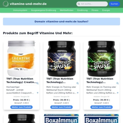 Screenshot vitamine-und-mehr.de