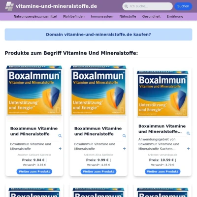 Screenshot vitamine-und-mineralstoffe.de