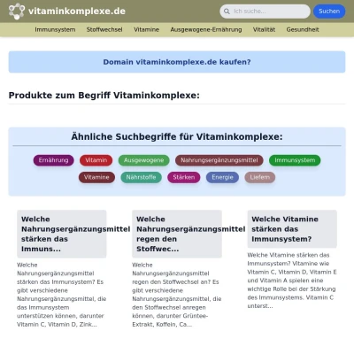 Screenshot vitaminkomplexe.de