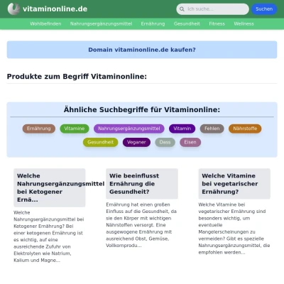 Screenshot vitaminonline.de