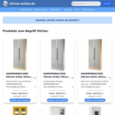 Screenshot vitrine-online.de