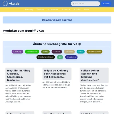 Screenshot vkq.de