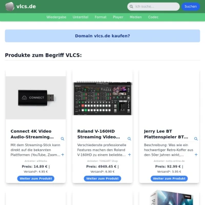 Screenshot vlcs.de