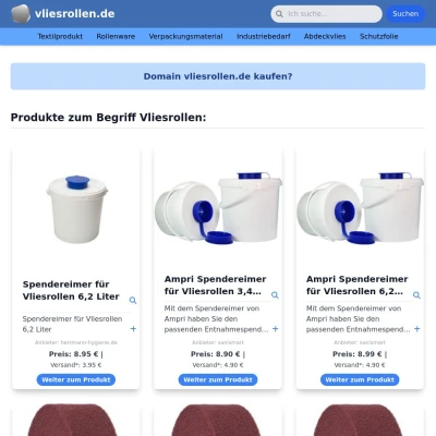 Screenshot vliesrollen.de