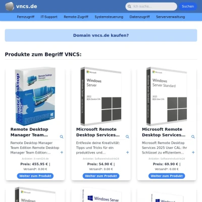 Screenshot vncs.de