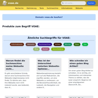 Screenshot voae.de