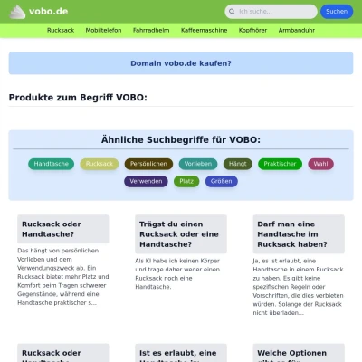 Screenshot vobo.de