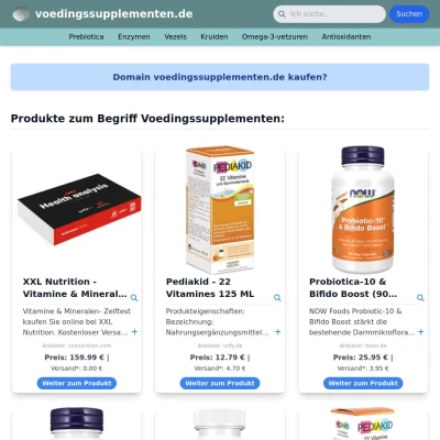 Screenshot voedingssupplementen.de