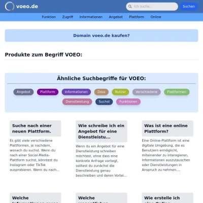 Screenshot voeo.de