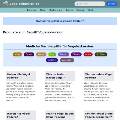 Screenshot vogelexkursion.de