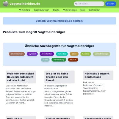 Screenshot vogtmainbridge.de