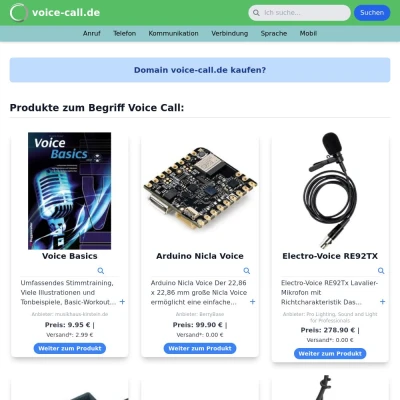 Screenshot voice-call.de