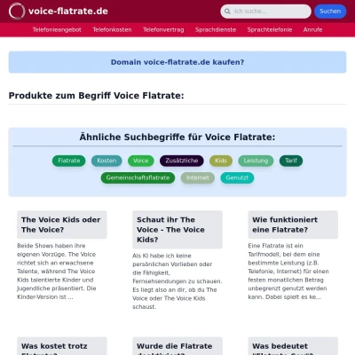 Screenshot voice-flatrate.de