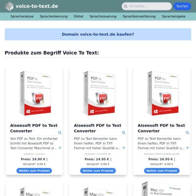 Screenshot voice-to-text.de
