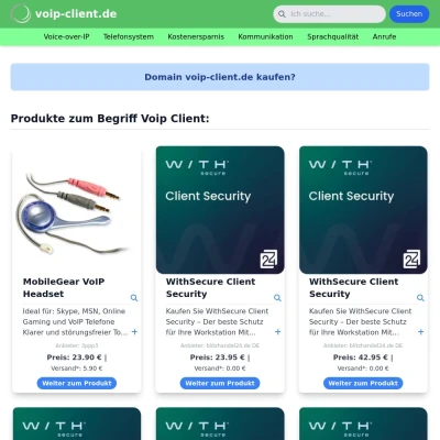 Screenshot voip-client.de