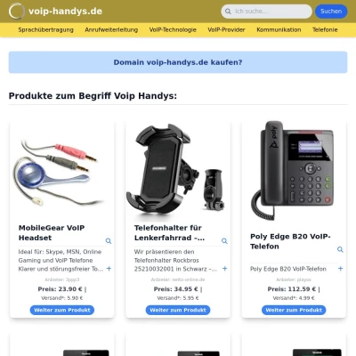 Screenshot voip-handys.de