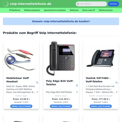 Screenshot voip-internettelefonie.de