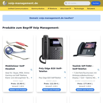 Screenshot voip-management.de