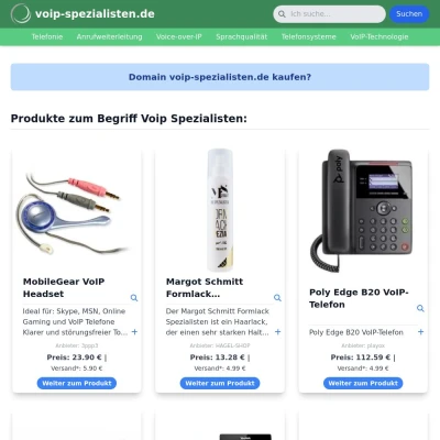 Screenshot voip-spezialisten.de