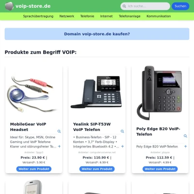 Screenshot voip-store.de