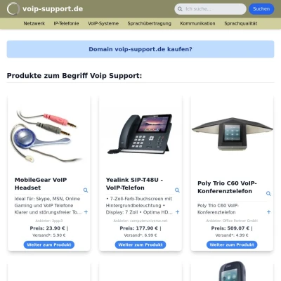 Screenshot voip-support.de