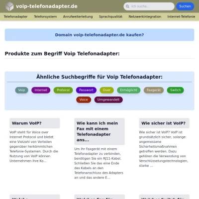 Screenshot voip-telefonadapter.de