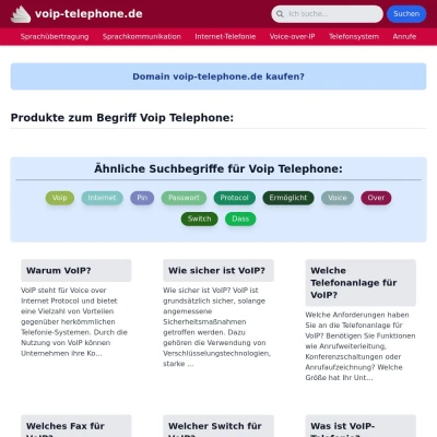 Screenshot voip-telephone.de