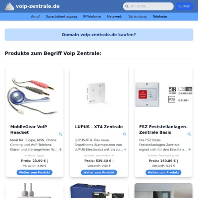 Screenshot voip-zentrale.de