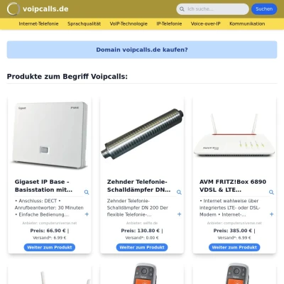 Screenshot voipcalls.de