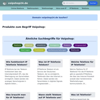 Screenshot voipshop24.de