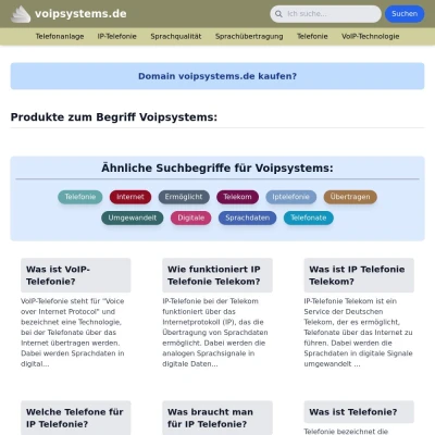 Screenshot voipsystems.de