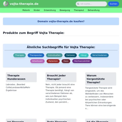 Screenshot vojta-therapie.de