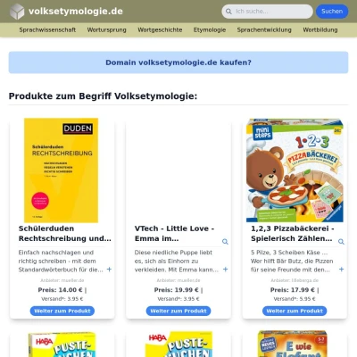 Screenshot volksetymologie.de