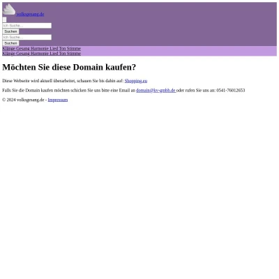 Screenshot volksgesang.de