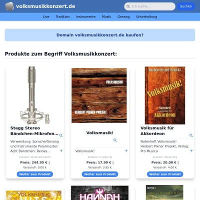 Screenshot volksmusikkonzert.de