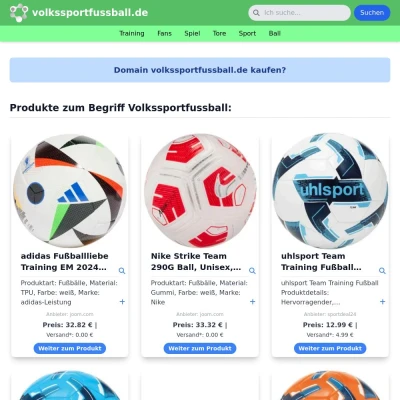 Screenshot volkssportfussball.de