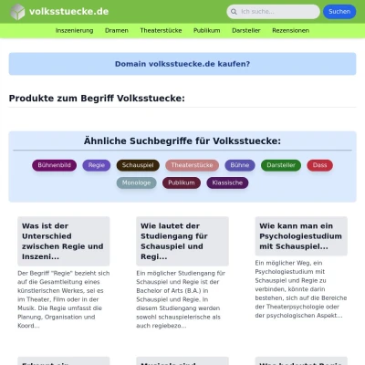 Screenshot volksstuecke.de