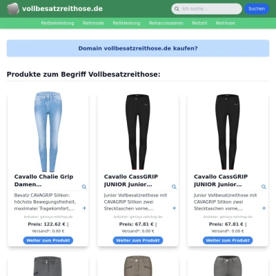 Screenshot vollbesatzreithose.de