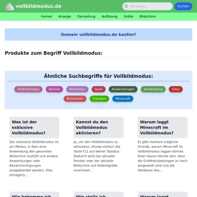 Screenshot vollbildmodus.de