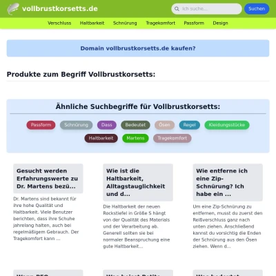 Screenshot vollbrustkorsetts.de