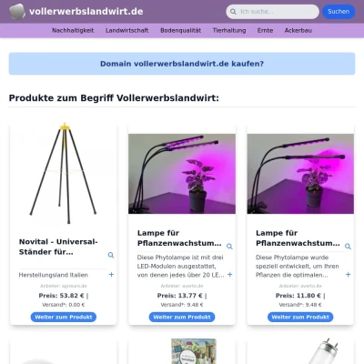 Screenshot vollerwerbslandwirt.de