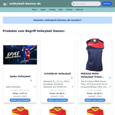 Screenshot volleyball-damen.de