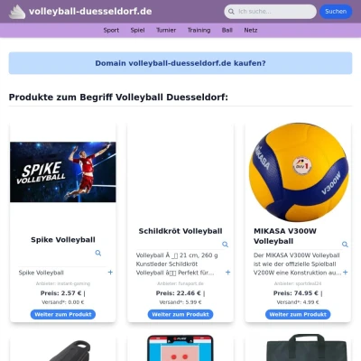 Screenshot volleyball-duesseldorf.de